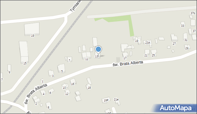 Gliwice, św. Brata Alberta, 15, mapa Gliwic
