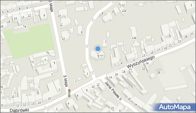 Gniezno, św. Michała, 3, mapa Gniezna