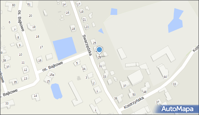 Gniezno, Swarzędzka, 29, mapa Gniezna