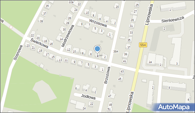 Golub-Dobrzyń, Świerkowa, 4, mapa Golub-Dobrzyń