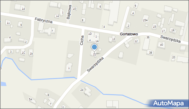 Gortatowo, Swarzędzka, 11, mapa Gortatowo