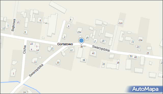 Gortatowo, Swarzędzka, 36, mapa Gortatowo