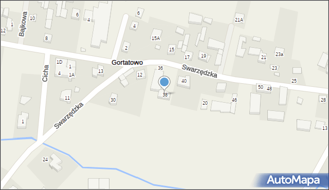 Gortatowo, Swarzędzka, 38, mapa Gortatowo