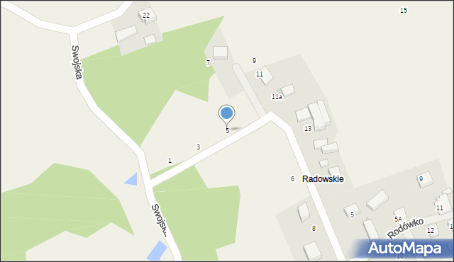 Grabowiec, Swojska, 5, mapa Grabowiec