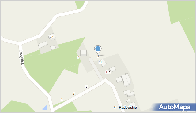 Grabowiec, Swojska, 9, mapa Grabowiec