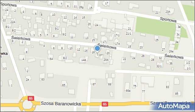 Grabówka, Świerkowa, 18, mapa Grabówka