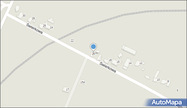 Grodzisk Wielkopolski, Świerkowa, 20, mapa Grodzisk Wielkopolski