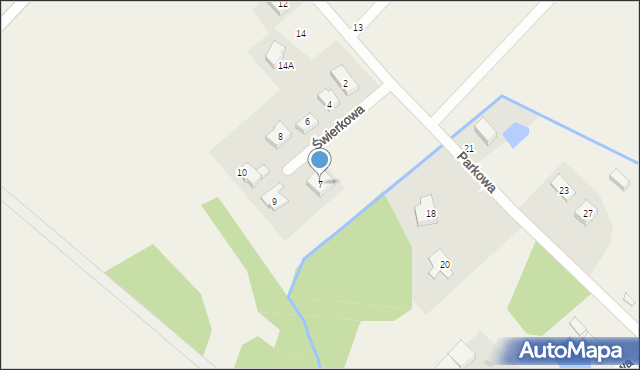 Grodziszów, Świerkowa, 7, mapa Grodziszów