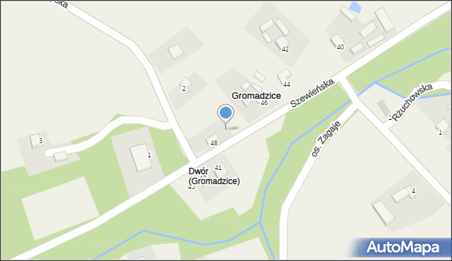 Gromadzice, Świętokrzyska, 1, mapa Gromadzice