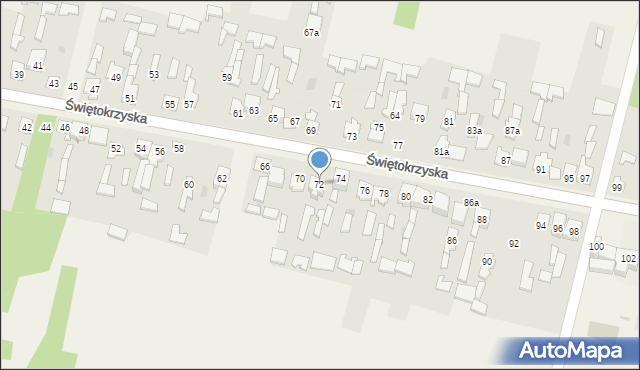 Grzybowa Góra, Świętokrzyska, 72, mapa Grzybowa Góra