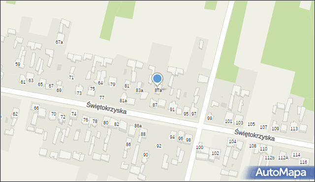 Grzybowa Góra, Świętokrzyska, 87a, mapa Grzybowa Góra