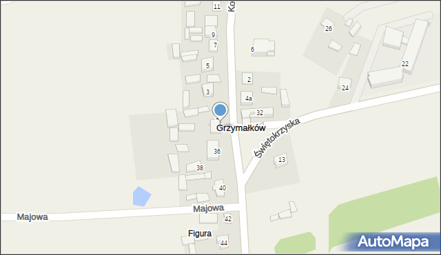 Grzymałków, Świętokrzyska, 34, mapa Grzymałków