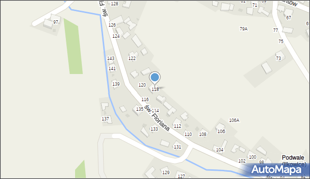 Ilkowice, św. Floriana, 118, mapa Ilkowice