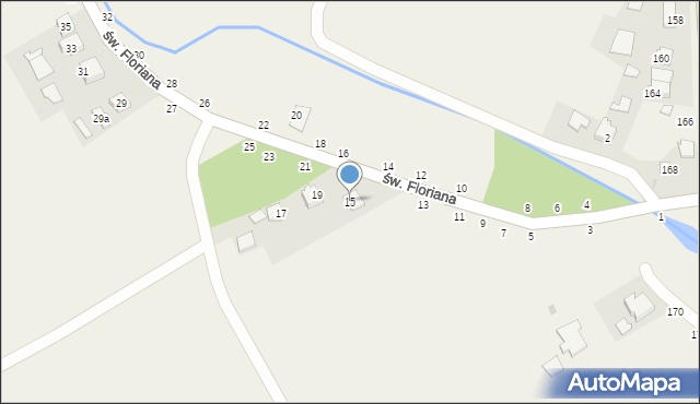 Ilkowice, św. Floriana, 15, mapa Ilkowice