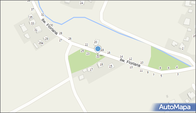 Ilkowice, św. Floriana, 21, mapa Ilkowice