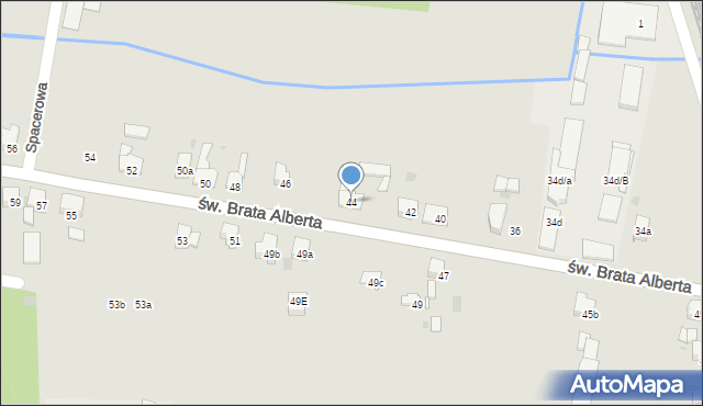 Imielin, św. Brata Alberta, 44, mapa Imielin