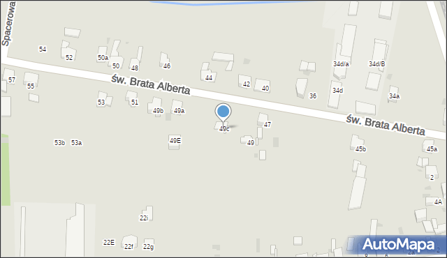 Imielin, św. Brata Alberta, 49c, mapa Imielin