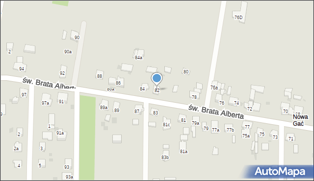 Imielin, św. Brata Alberta, 82, mapa Imielin