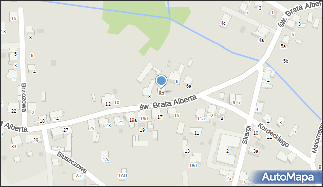 Imielin, św. Brata Alberta, 8a, mapa Imielin