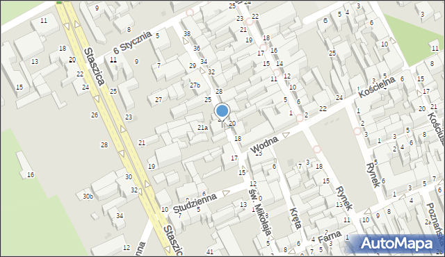 Inowrocław, św. Mikołaja, 21, mapa Inowrocławia