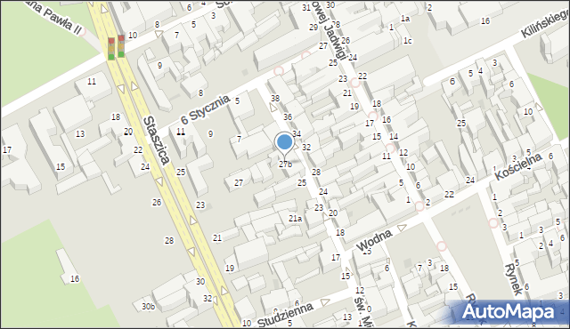 Inowrocław, św. Mikołaja, 27b, mapa Inowrocławia