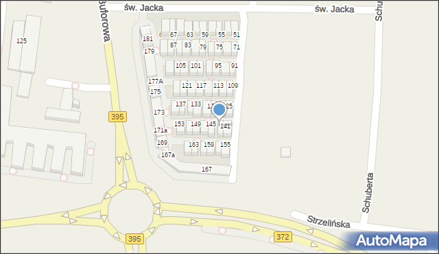 Iwiny, św. Jacka, 143, mapa Iwiny