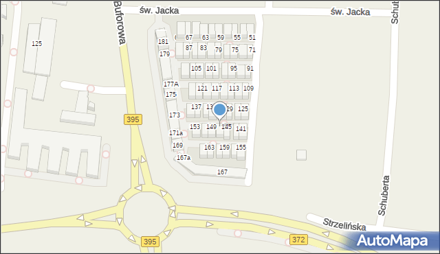 Iwiny, św. Jacka, 147, mapa Iwiny