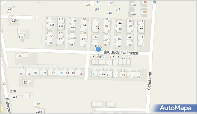 Iwiny, św. Judy Tadeusza, 23a, mapa Iwiny