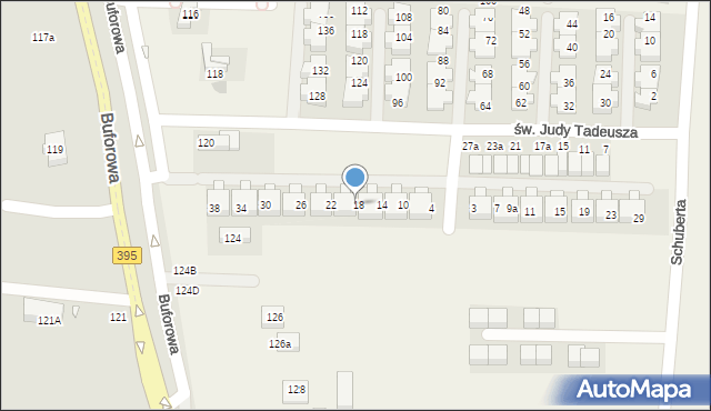 Iwiny, św. Rity, 18a, mapa Iwiny