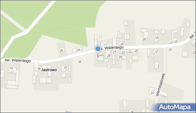 Jastrowo, św. Walentego, 31, mapa Jastrowo