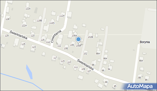 Jastrzębie-Zdrój, Świerklańska, 104A, mapa Jastrzębie-Zdrój