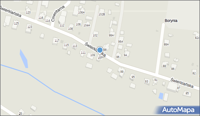 Jastrzębie-Zdrój, Świerklańska, 107, mapa Jastrzębie-Zdrój