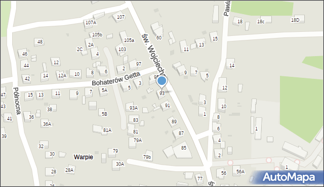 Jaworzno, św. Wojciecha, 93, mapa Jaworzno