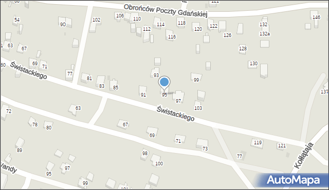 Jaworzno, Świstackiego, 95, mapa Jaworzno