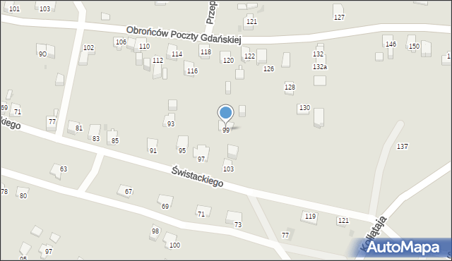 Jaworzno, Świstackiego, 99, mapa Jaworzno