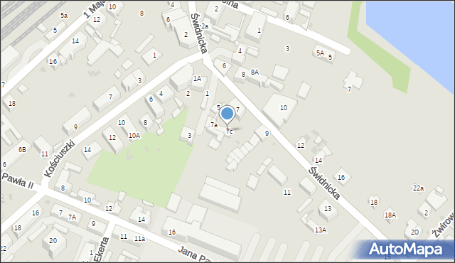 Jaworzyna Śląska, Świdnicka, 7c, mapa Jaworzyna Śląska