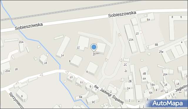 Jelenia Góra, św. Jadwigi Śląskiej, 10, mapa Jelenia Góra