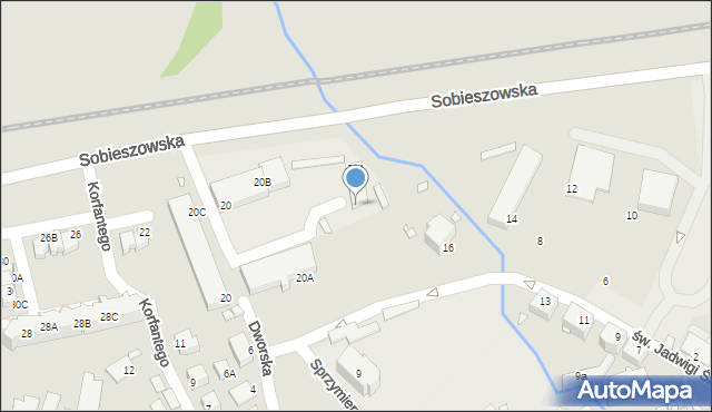Jelenia Góra, św. Jadwigi Śląskiej, 20A, mapa Jelenia Góra