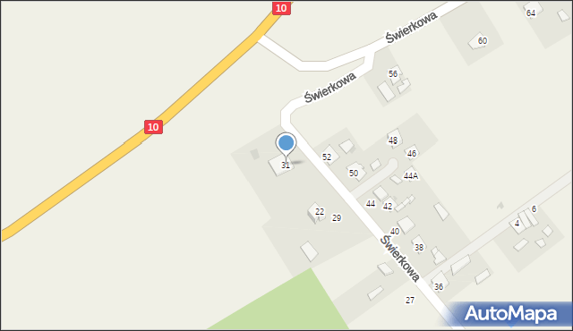 Józefkowo, Świerkowa, 31, mapa Józefkowo