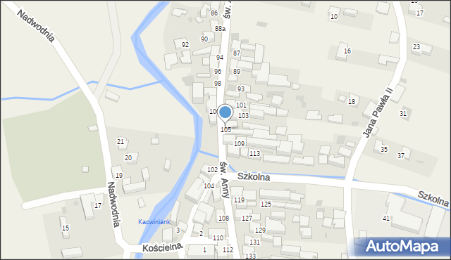 Kacwin, św. Anny, 105, mapa Kacwin