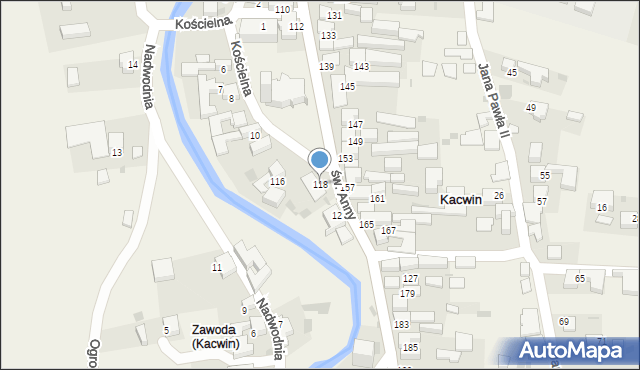 Kacwin, św. Anny, 118, mapa Kacwin