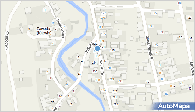 Kacwin, św. Anny, 132, mapa Kacwin