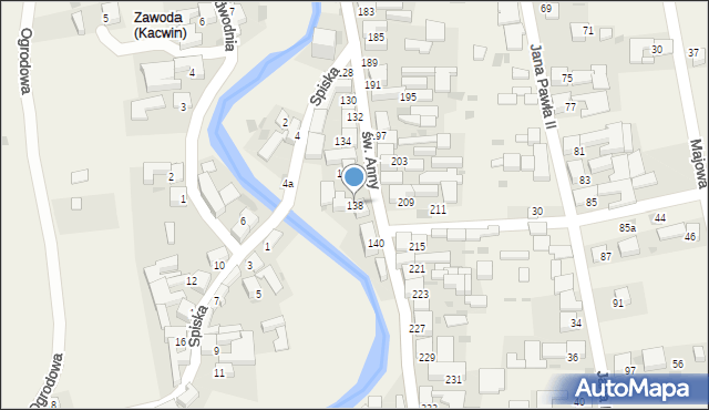 Kacwin, św. Anny, 138, mapa Kacwin