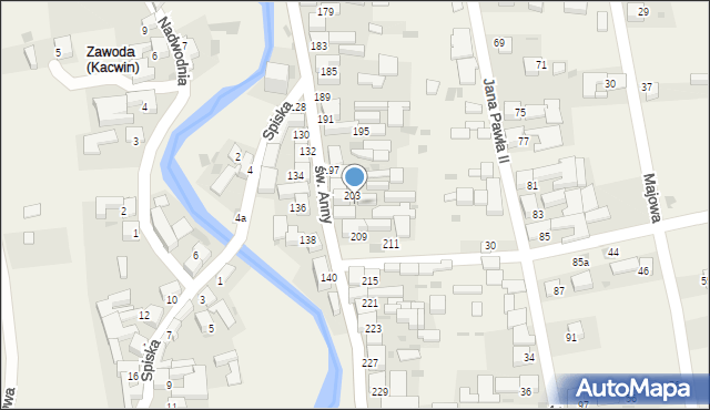 Kacwin, św. Anny, 205, mapa Kacwin