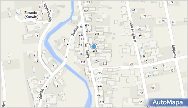 Kacwin, św. Anny, 207, mapa Kacwin