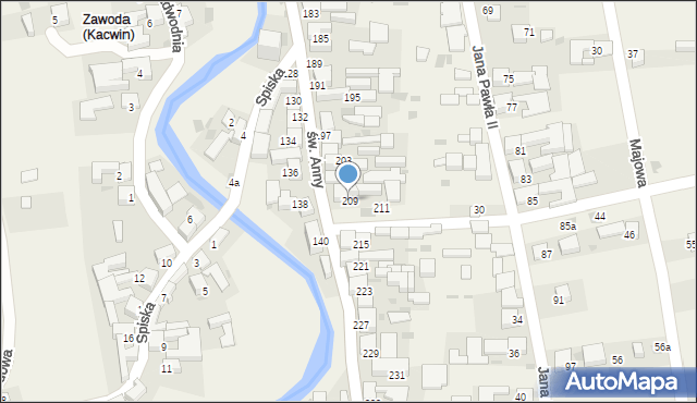 Kacwin, św. Anny, 209, mapa Kacwin