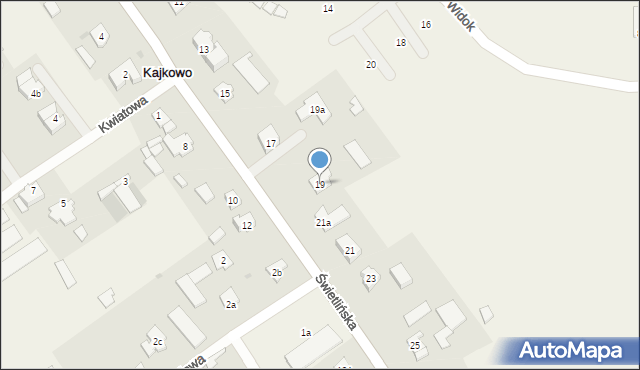 Kajkowo, Świetlińska, 19, mapa Kajkowo