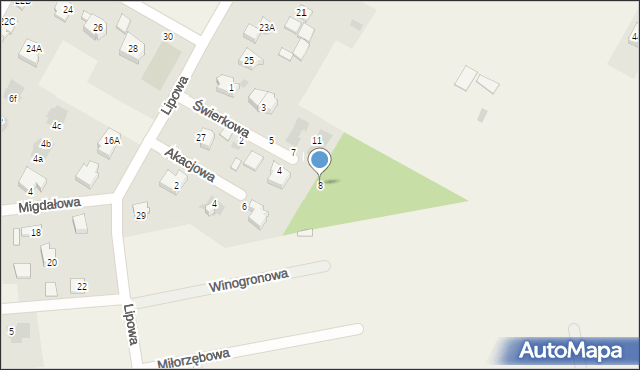 Kalinówka, Świerkowa, 8, mapa Kalinówka