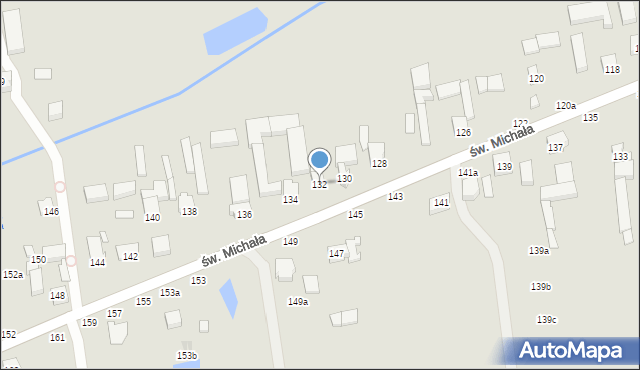 Kalisz, św. Michała, 132, mapa Kalisza