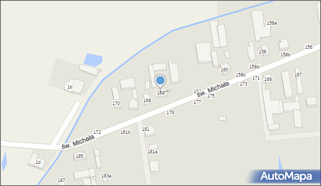 Kalisz, św. Michała, 164, mapa Kalisza